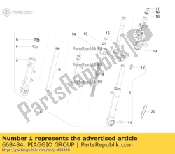 Aprilia 668484, Vorderradgabel, OEM: Aprilia 668484