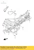 4191026E1033J, Suzuki, plate,eng mnt,r suzuki gsf 600 1997 1998 1999 2000 2001 2002 2003, New