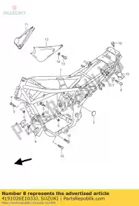 suzuki 4191026E1033J plate,eng mnt,r - Bottom side