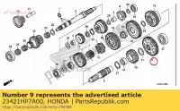 23421HP7A00, Honda, ingranaggio, prima il contatore (52t) honda  trx 420 500 520 2010 2011 2012 2013 2017 2018 2019 2020, Nuovo