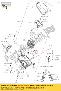 kawasaki 590060015 parafoudre-flamme kvf750d8f - La partie au fond