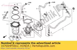 pomp geheel, brandstof van Honda, met onderdeel nummer 16700HP5602, bestel je hier online: