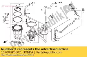 Honda 16700HP5602 pomp geheel, brandstof - Onderkant