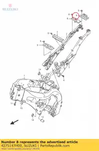 Suzuki 4275147H00 pont, siège rai - La partie au fond