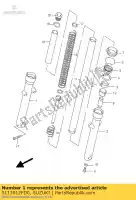 5113012FD0, Suzuki, tube,outer,r suzuki gz 125 250 2002 2003 2004 2005 2006 2007, New