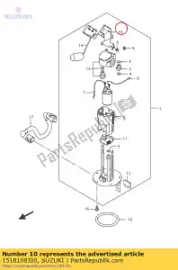 suzuki 1518108J00 bracket,fuel ga - Bottom side