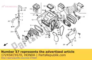 honda 17245KCY670 spatbord, luchtfilter - Onderkant