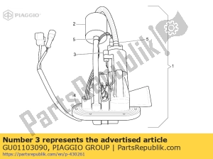 aprilia GU01103090 thermistor - Bovenkant