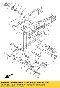 yamaha 931011613100 oliekeerring (47x) - Onderkant