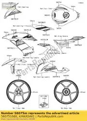 Ici, vous pouvez commander le modèle, capot de nageoire, rh zx636fgfa auprès de Kawasaki , avec le numéro de pièce 560751688: