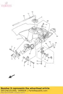 yamaha 5NY246101000 tampa assy - Lado inferior