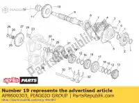 AP8600303, Piaggio Group, 5a ruota dentata z = 22 aprilia rs 250, Nuovo