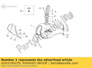 Piaggio Group GU03100270 fuel tank blank - Bottom side