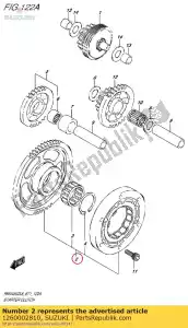 suzuki 1260002810 conjunto de embreagem estrela - Lado inferior