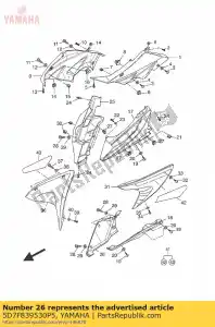 yamaha 5D7F839530P5 coprire sotto 2 dnmn - Il fondo