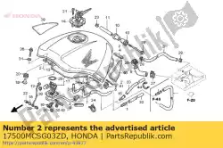 Tutaj możesz zamówić komplet zbiorników, rodzaj paliwa (wl) * od Honda , z numerem części 17500MCSG03ZD: