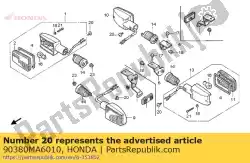 Qui puoi ordinare vite, speciale, 6x12 da Honda , con numero parte 90380MA6010: