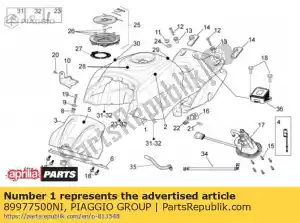 Piaggio Group 89977500NI tanque de combustível. preto - Lado inferior