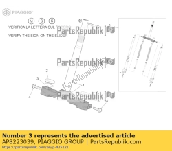 Aprilia AP8223039, Pier?cie?, OEM: Aprilia AP8223039
