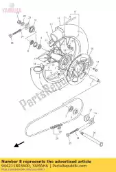 Ici, vous pouvez commander le jante (2. 15-18) auprès de Yamaha , avec le numéro de pièce 944211803600: