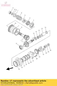 yamaha 933062054800 brg,r-b 6205rc2 52mm 124g ky - Bottom side