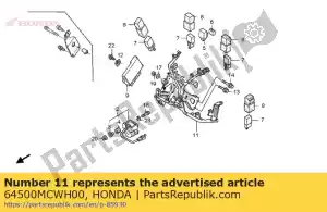 honda 64500MCWH00 blijf, bovenste kap - Onderkant