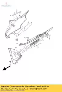 Suzuki 6818133C20YKV emblema, 