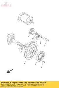 yamaha 93310212R600 ?o?ysko walcowe (1vj) - Dół
