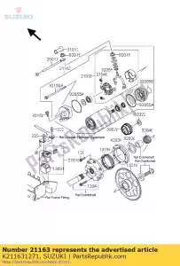 suzuki K211631271 motorino di avviamento - Il fondo