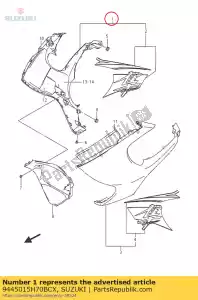 suzuki 9445015H70BCX cover comp, unde - Onderkant
