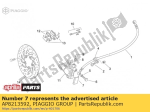 aprilia AP8213592 bremssattelabdeckung - Unterseite