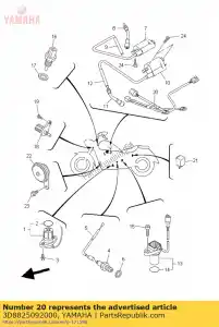 yamaha 3D8825092000 cable, cable secundario - Lado inferior