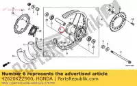 42620KZZ900, Honda, collar, rr. axle distance honda crf  r l x m crf250l crf250m crf250la crf250rla 250 , New