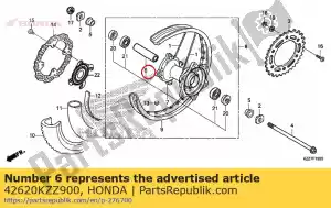Honda 42620KZZ900 collar, rr. axle distance - Bottom side