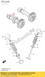 Here you can order the camshaft comp,e from Suzuki, with part number 1272031G00: