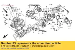 spruitstuk comp, inl van Honda, met onderdeel nummer 17110MEM670, bestel je hier online: