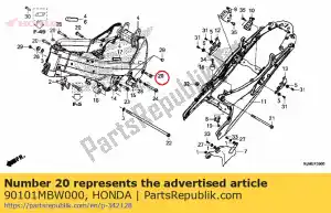 Honda 90101MBW000 bullone, flangia, 10x45 - Il fondo