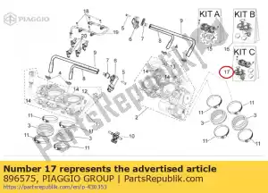 Piaggio Group 896575 zestaw korpusu przepustnicy ant. + post. - Dół