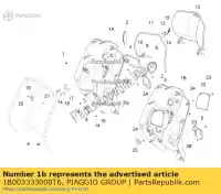 1B003333000T6, Piaggio Group, gep? ckfachklappe vespa vespa sprint iget zapm81200, zapm81201, zapma1200 125 150 2016, Nuovo