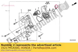Ici, vous pouvez commander le arbre, joint de pompe à eau auprès de Honda , avec le numéro de pièce 19217MCA000: