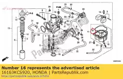 Ici, vous pouvez commander le joint, flotteur auprès de Honda , avec le numéro de pièce 16163KCS920: