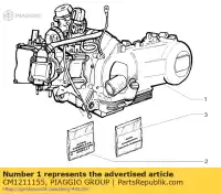 CM1211155, Piaggio Group, (d) mot.125 4t/4v e2 runner rst gilera runner vx t uk race sc 125 4, New