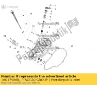 1A017986R, Aprilia, perno di comando della frizione, Nuovo