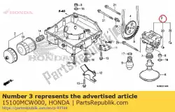 pomp, olie van Honda, met onderdeel nummer 15100MCW000, bestel je hier online: