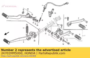 Honda 24701MM5000 schakelpedaal - Onderkant