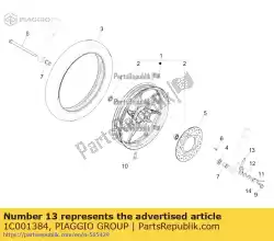 Aqui você pode pedir o suporte do sensor em Piaggio Group , com o número da peça 1C001384: