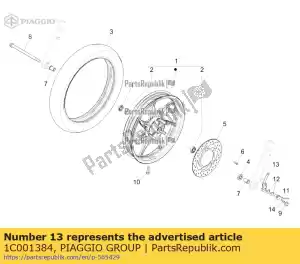 Piaggio Group 1C001384 soporte de sensor - Lado inferior