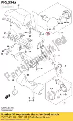 Here you can order the bracket,rear tu from Suzuki, with part number 3562343H00: