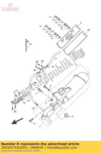 yamaha 3WGE47660000 washer, protector - Bottom side