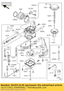 kawasaki 161571063 démarreur à réaction klf300-b9 - La partie au fond